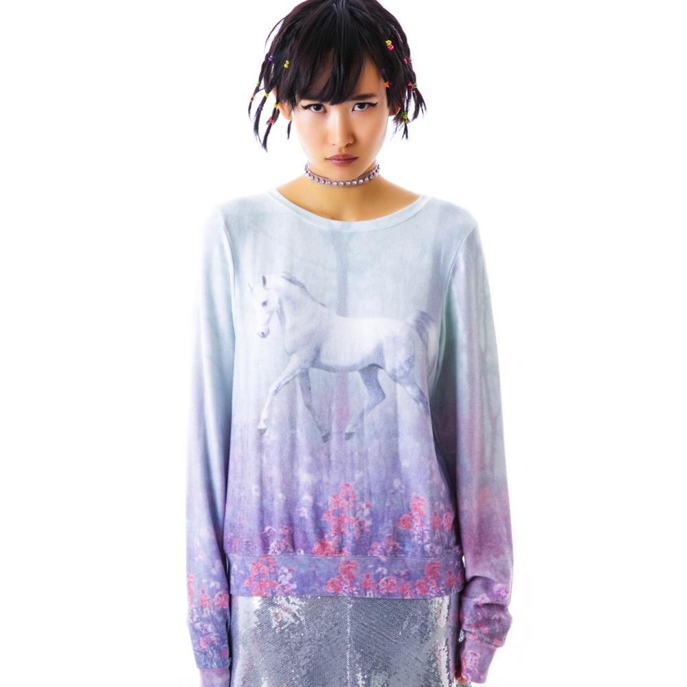 Wildfox Garden Trot Baggy Beach Jumper
